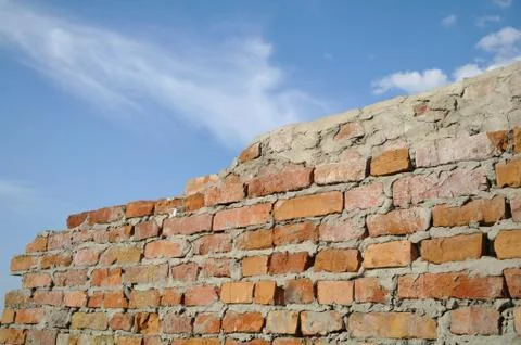 Old red brick wall Stock Photos