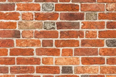Old red brick wall Stock Photos
