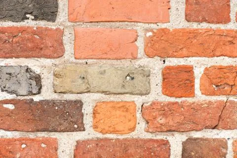 Old red brick wall Stock Photos