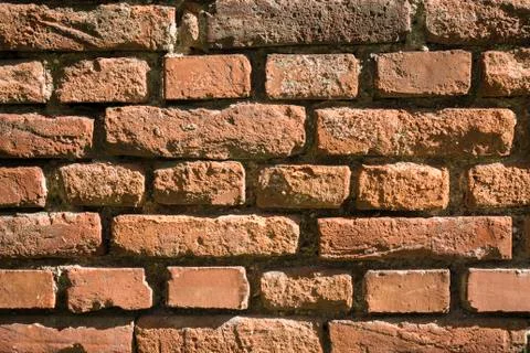 Old red brick wall Stockfoto's