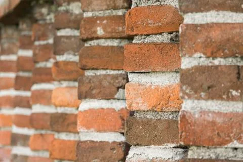 Old red brick wall 스톡 사진