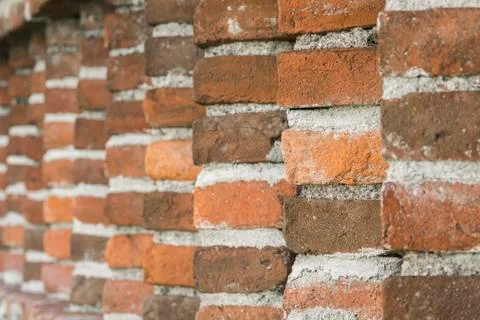 Old red brick wall Stock Photos