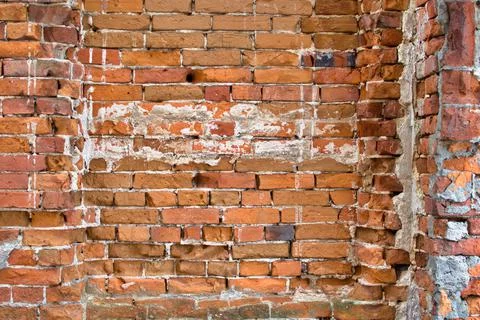 Old red brick wall Stock Photos