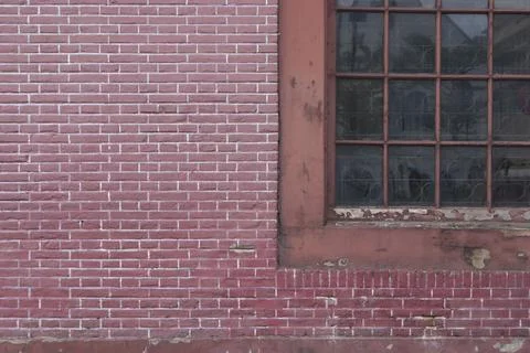 Old red brick wall Stock Photos