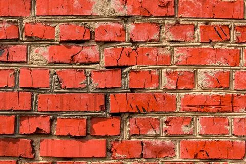 Old red brick wall. Stock Photos