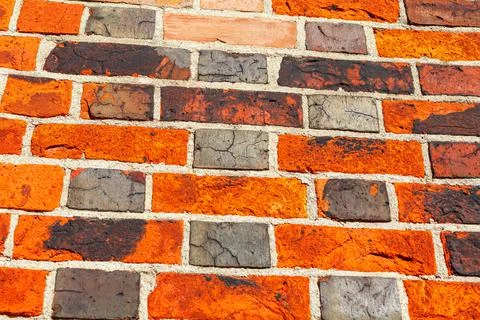 Old red brick wall Foto stock