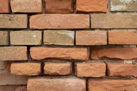 Old red brick wall Stock Photos