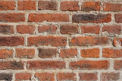 Old red brick wall Stock Photos