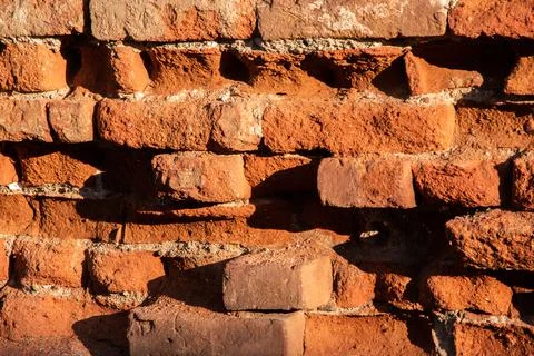 Old red brick wall Stock Photos