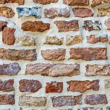Old Red Brick Wall Foto stock