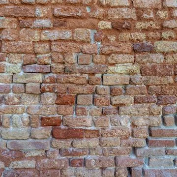Old Red Brick Wall 스톡 사진