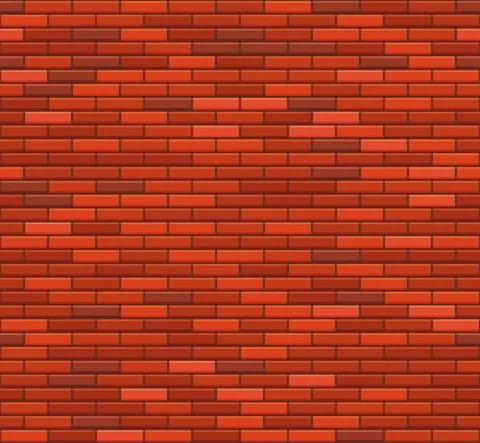 Old Red Brick Wall Seamless Pattern. Vector Illustrazione stock