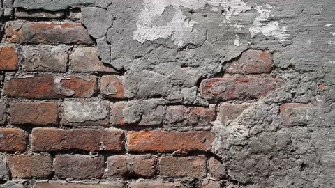 Old red brick wall as texture background. Old brick building. Видео 128599161