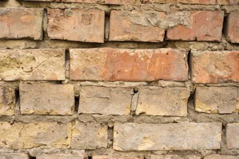 Old red brick wall texture. Stock Photos