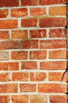 Old red brick wall texture background Foto stock