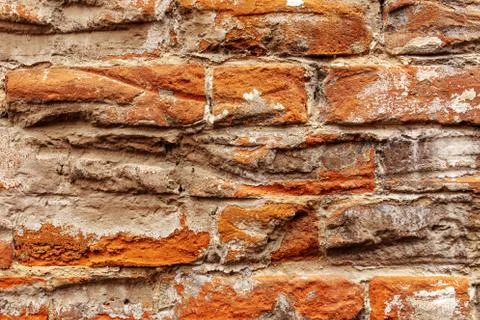 Old red brick wall texture background Foto stock