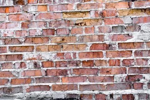 Old red brick wall texture background Stock Photos