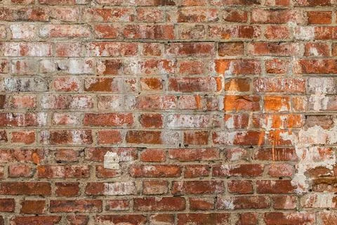 Old red brick wall texture background Stock Photos