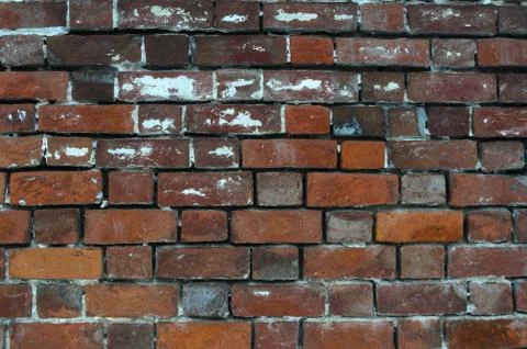 Old red brick wall texture background Stock Photos