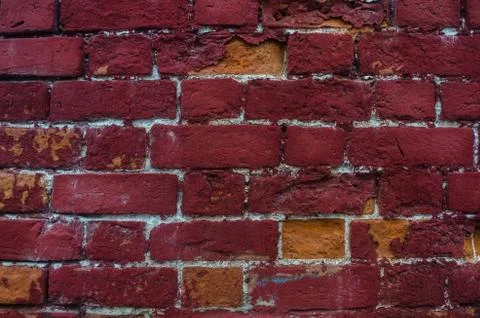 Old red brick wall texture background Stock Photos
