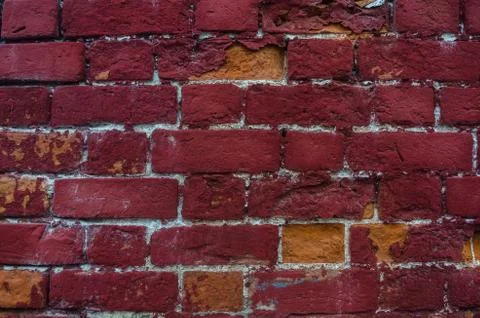 Old red brick wall texture background Stock Photos