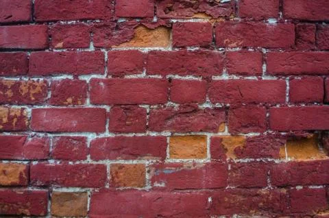 Old red brick wall texture background Stock Photos