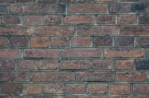 Old red brick wall texture background . Stock Photos