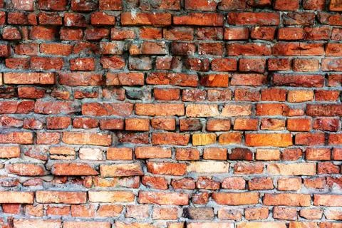 Old red brick wall texture background Stock Photos