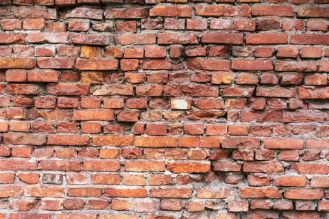 Old red brick wall texture background Stock Photos