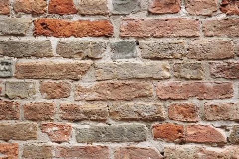 Old red brick wall texture background Foto stock