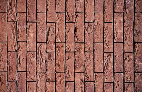 Old red brick wall texture background. Stock Photos