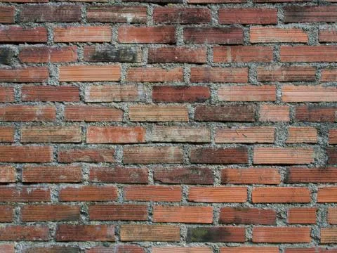 Old red brick wall texture background Stock Photos