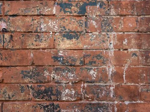 Old red brick wall texture background Foto stock