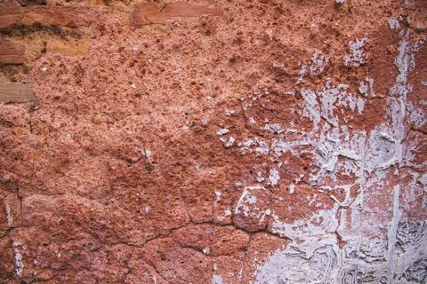 Old red brick wall texture background. Grunge cement surface Stock Photos