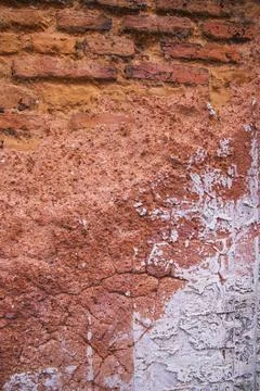 Old red brick wall texture background. Grunge cement surface Stock Photos