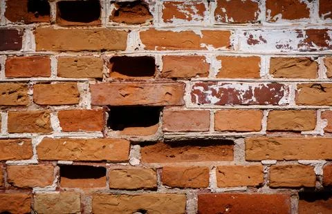 Old red brick wall texture background 1 Stock Photos