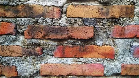 Old red brick wall texture background Stock Photos