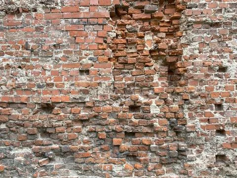Old red brick wall texture Stock Photos
