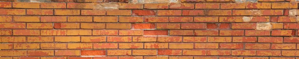 Old Red Brick Wall Texture with Worn Surface Stock Photos