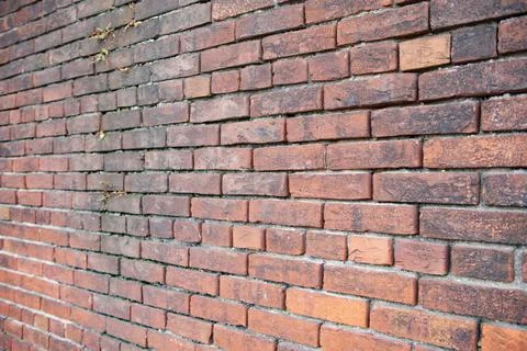 Old red brick wall texture background. Wallpaper bricks texture. Brick wall b Foto stock