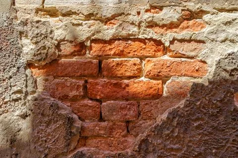 Old red brick wall texture background Stock Photos