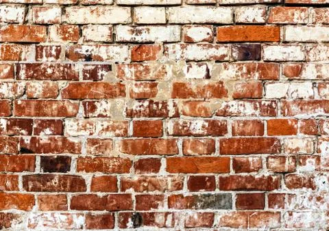 Old red bricks background. Foto stock