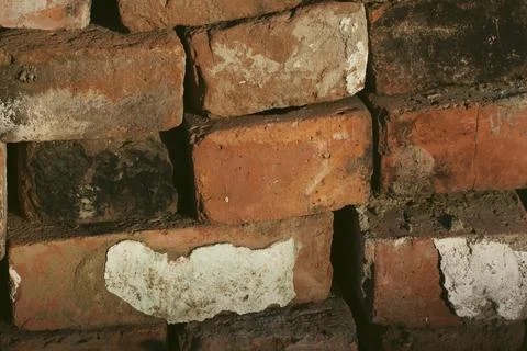 Old Red Bricks Stack Background Stock Photos