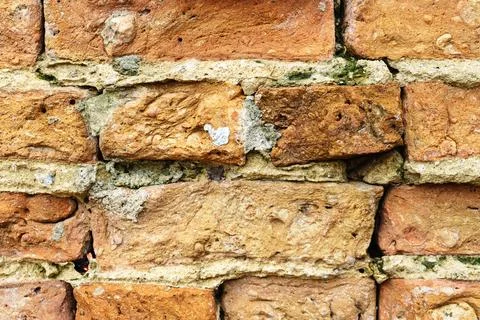 An old red brickwork close up Stock Photos