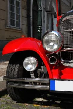 Old red car Stock Photos
