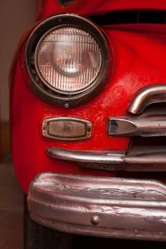 Old red car Stock Photos