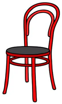 Old red chair Stock Illustration