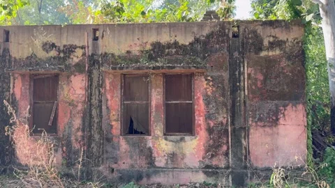 Old red color building Stock Footage 322938688