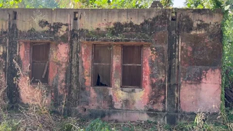 Old red color building 스톡 동영상 322938726