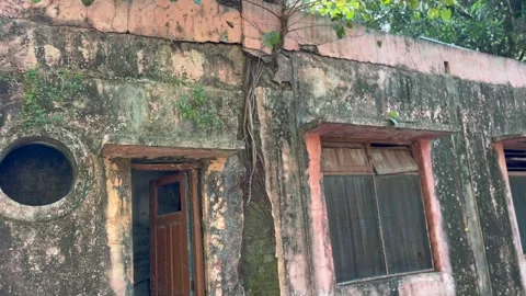 Old red color building 스톡 동영상 322938861